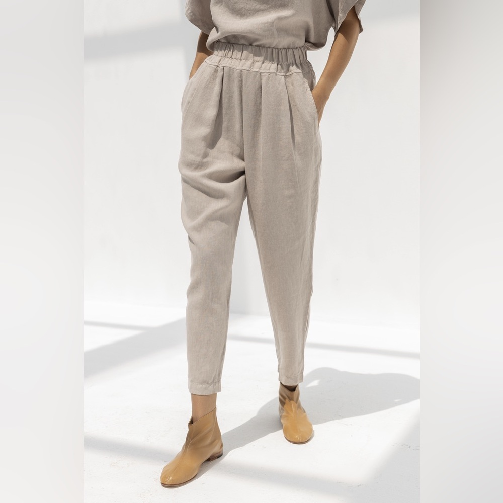 Black Crane High-Waisted Pants